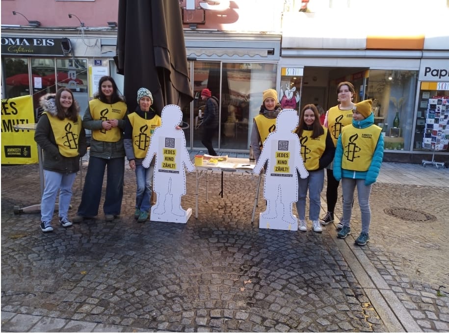 Aktion von Amnesty Youth Vöcklabruck