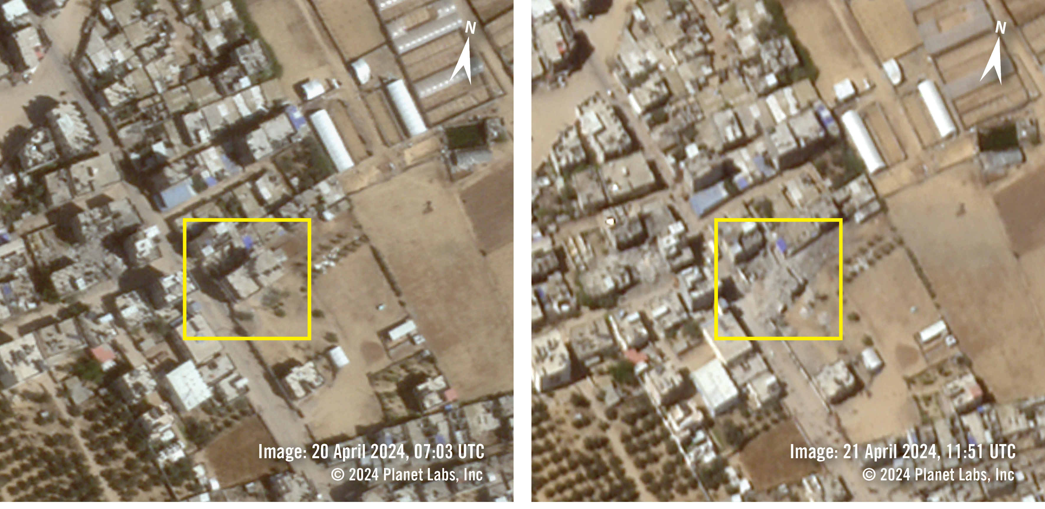 Gaza Israel Luftangriffe Zivilist Innen Satellitenbilder C 2024 Planet Labs Inc