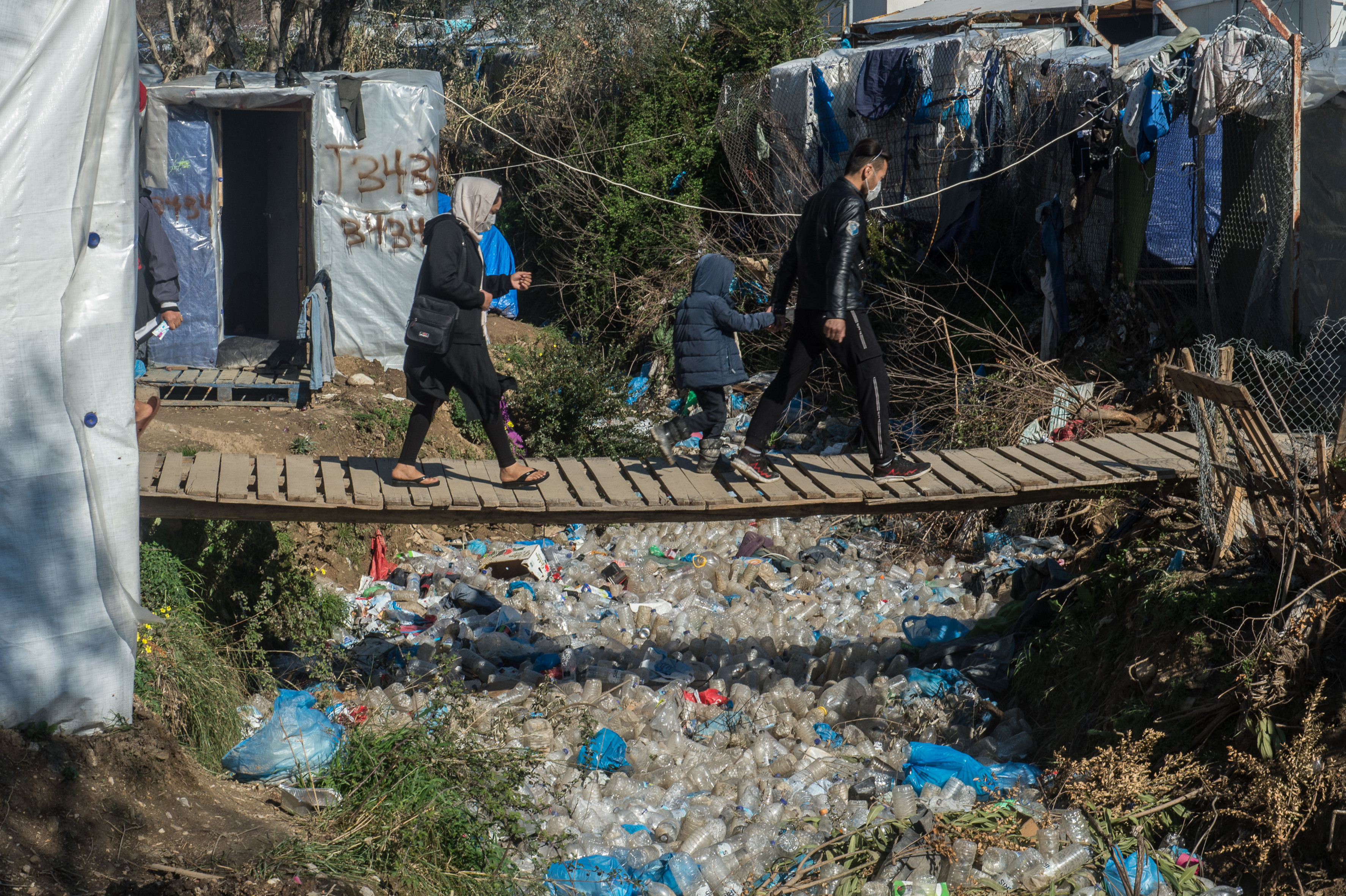 © Flüchtlinge im Camp Moria / Guy Smallman/Getty images